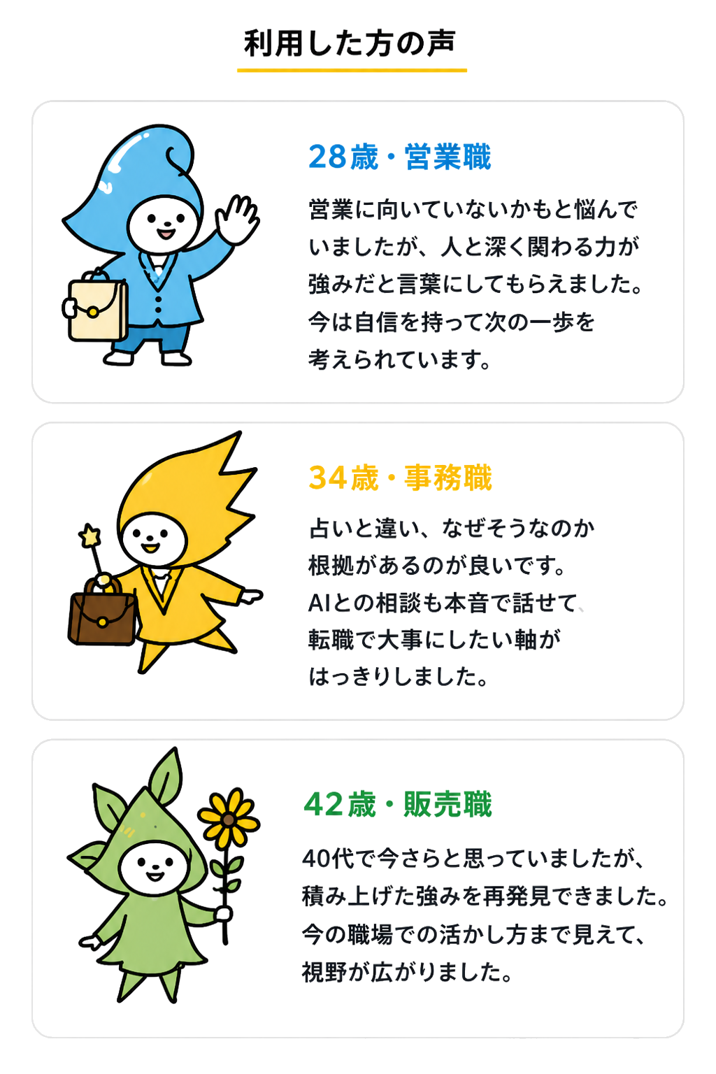 利用した方の声